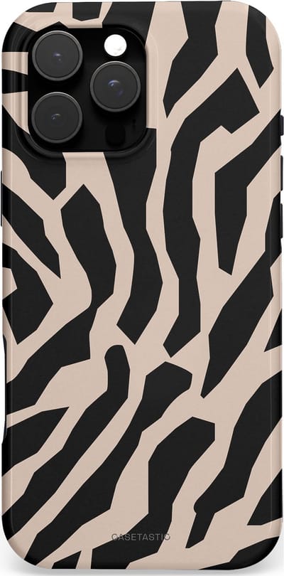 Casetastic Hoesje Geschikt voor Apple iPhone 16 Pro Max Magsafe - Stijlvolle Beschermende Duo-layer Case - Black & Sand