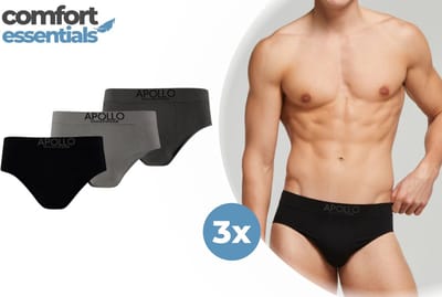Comfort Essentials - Heren Ondergoed Slips - 3 stuks - Grijs Assorti Kleuren - M - Naadloos Ondergoed Heren - Heren Slips - Heren Onderbroeken Slips