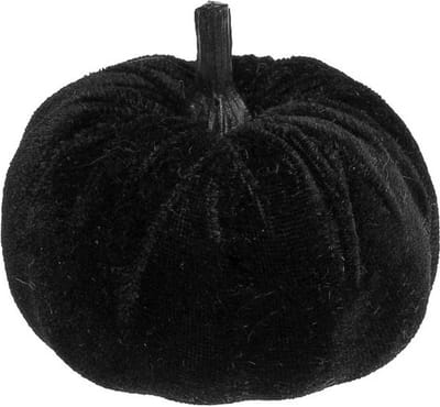 CHAKS - Zwart fluwelen pompoen 7 cm