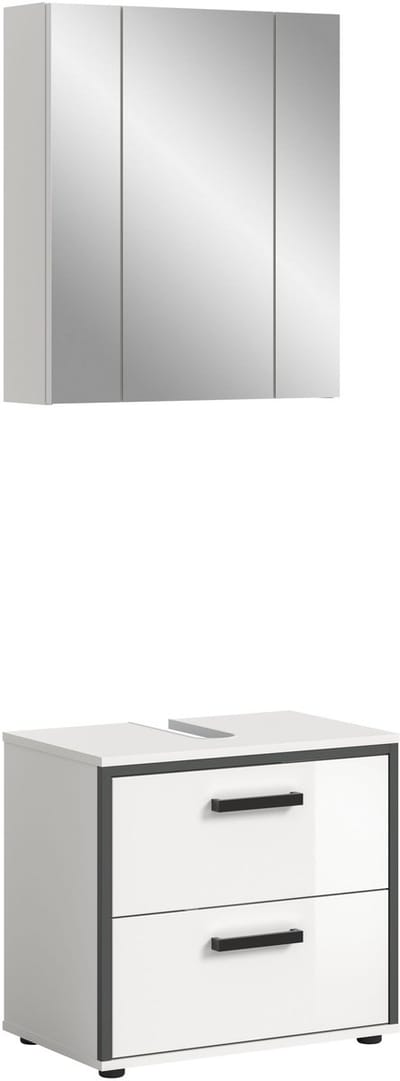 Kojak badkamer 60cm wit, hoogglans wit.