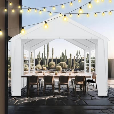 Partytent - Feesttent Tuinpaviljoen - Feesten en Evenementen - Waterdicht PE Zeil - 3 x 6 Meter