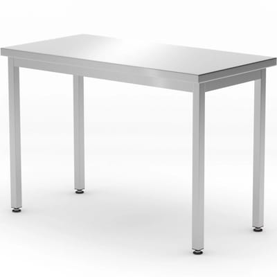 Hendi Budget Line - Centrale Keukentafel - 1000x600 mm - Roestvrij staal - Demontabel