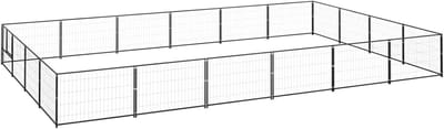 Hondenkooi - Hondenbench - Veilige Rustplek - Stalen Constructie - 61x43x48 cm - Zwart