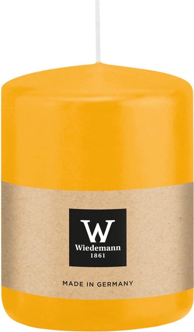 Wiedemann Cilinderkaars/stompkaars - geel - 6 x 8 cm - 29 branduren - zuilkaarsen