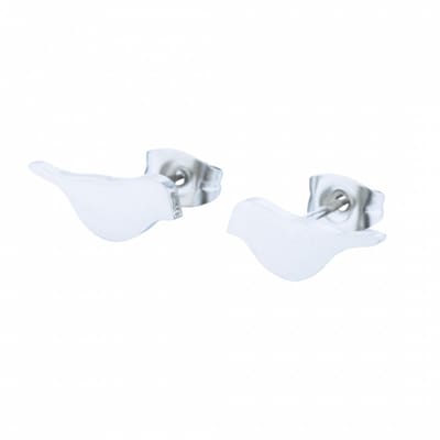 Oorbellen - vogel - RVS - zilverkleur - Charme Bijoux