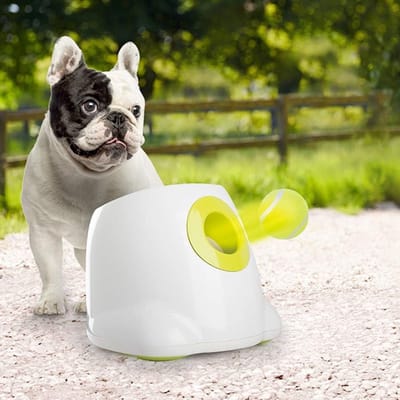REN® Ballenwerper Voor Honden - Ballenwerper - Hondenspeelgoed - Stevig - Ballen zijn Inbegrepen - Wit - 33cm x 33cm x 30cm