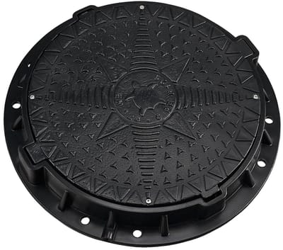 Afdekking Rond - Putdeksel - Toegang Afsluiten - Belastbaar tot 125 Ton - 80 cm Diameter - Zwart