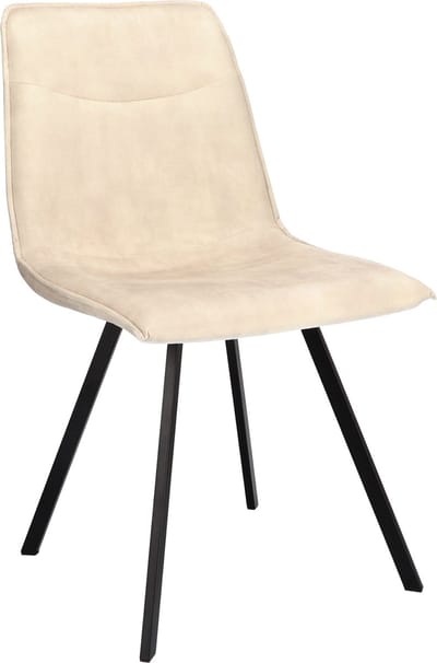 Icon Living - Stoel Nola - Velvet Adore Linen - Poot Zwart
