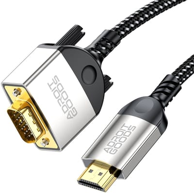 AdroitGoods HDMI naar VGA kabel/adapter 1080P @ 60Hz - Nylon Gevlochten - 1.5M