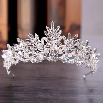 Zwarte Barokke Kroon Tiara's Koningin Vintage Kristal Strass Bruiloft Haaraccessoires Bruid Hoofdbanden Bruiloft Haar Sieraden white