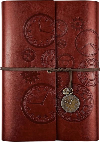 Lederen dagboek - Vintage schrijfstijl - Navulbaar notitieboek