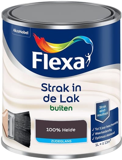 Flexa - Strak In De Lak Buitenlak Zijdeglans - 100% Heide - Mengverf - 1 L