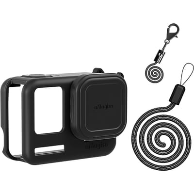 aMagisn AC08 Siliconen Camera Beschermkit Camera Beschermhoes + Lensdop + 2 Riemen Compatible with Insta 360 Ace Camera