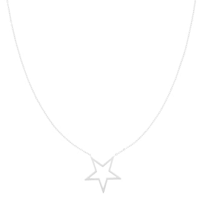 OOZOO Jewellery - zilverkleurige ketting met grote ster - SN-2021