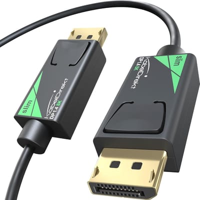8K DisplayPort-kabel 5m – DP 1.4 voor Gaming PCs en Monitoren – Slank en Snel, 144Hz / 165Hz / 240Hz