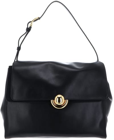 FURLA Leren schoudertas Domus Shoulder Bag 32 Nero zwart