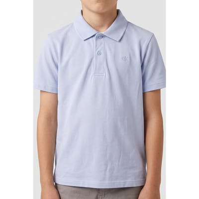 Calvin Klein Boys Solid Pique Polo Short Sleeve Kentucky Blue Taglia: 8 | Camicie Outlet | kids | Blu