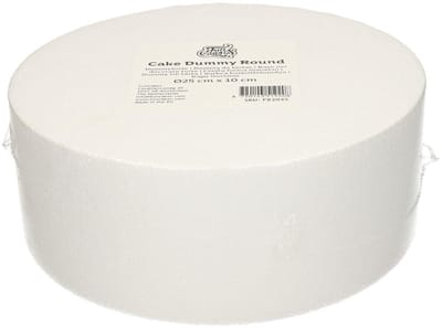 FunCakes Taart Dummy - Piepschuim Blok - Rond - Ø25 cm x 10 cm