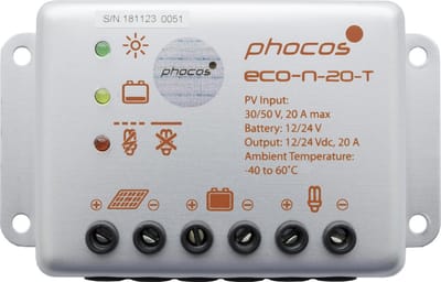 Phocos Solarladeregler Phocos ECO-N-20-T Laadregelaar voor zonne-energie PWM 12 V, 24 V 20 A