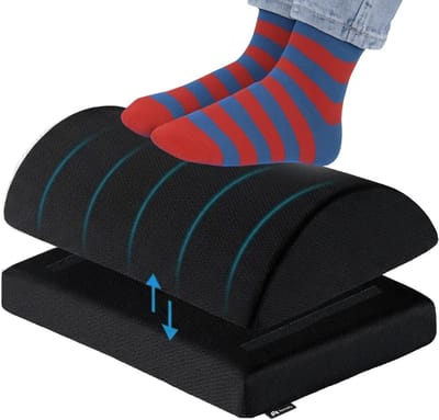 HEZIVO® Ergonomische Voetensteun Bureau - Voetenbankje Verstelbaar - Schuimkussen - Tegen Rugpijn - Anti Slip