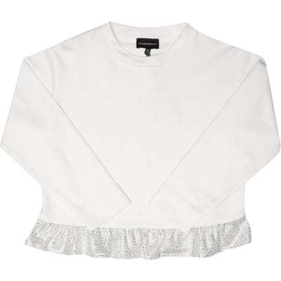 Emporio Armani Meisjes Rimpeltrui (Wit)