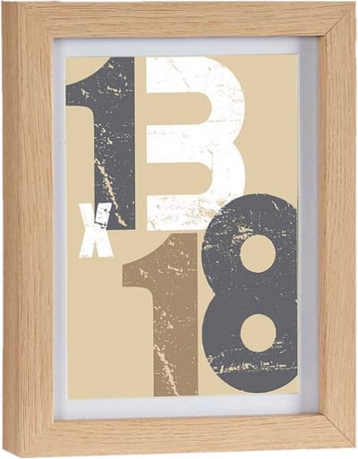 Houten fotolijst - bruin - 15 x 20 cm - fotolijstje - met passe-partout - decoratie