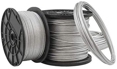 Stalen kabel 50 m 5 mm gegalvaniseerd EN 12385-4 6x7+FC