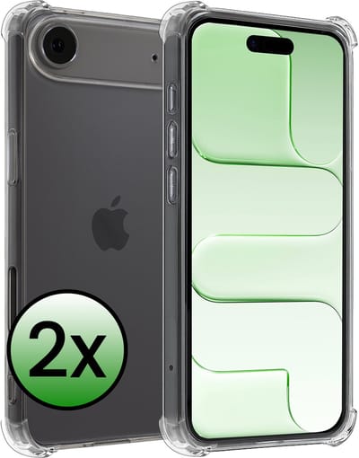 Hoesje 2 Stuks - Geschikt voor Apple iPhone Air - Sterk & Shockproof - Siliconen Case - Back Cover - Telefoon Hoes Shock Proof - Transparant