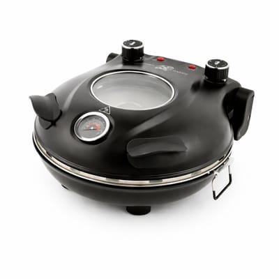 Norvia - Elektrische Pizzamaker - Pizzaoven - 420℃ - 1200 Watt - 5 Temperatuurniveaus - Vlambestendige Steenplaat - 31 cm