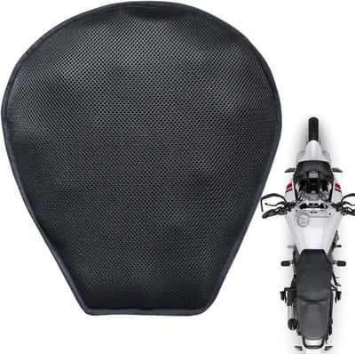 Motorstoelkussen - Opblaasbare zitting - Comfortabel rijden - Schokabsorberend ontwerp - 406 cm - Meerkleurig