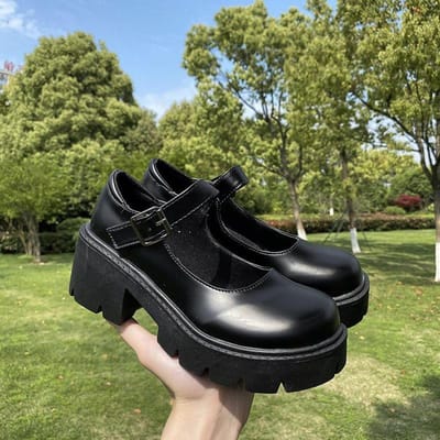 Witte Damesschoenen Harakuju Lolita Jk Student Zoete Meisjes Mary Jane Schoenen Japanse Hoge Hakken Ronde Neus Plateauschoenen Pumps Hak 10