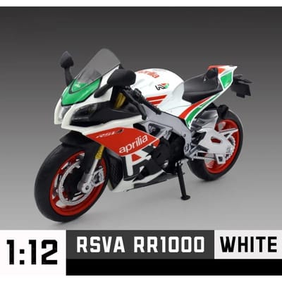 1:12 Schaal Aprilia Rsv4 Legering Motorfiets Model Diecast Auto Speelgoed Voor Jongens Verjaardagscadeau Kinder Speelgoed Auto Collectie white
