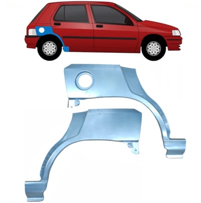 Reparatiepaneel achterspatbord voor Renault Clio I 1990-1998 / Links + Rechts