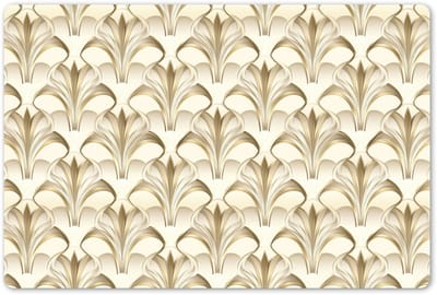 Placemats 45x30 cm - Placemat kunststof - 1 stuk - Ornament - Barok - Goud - Borden onderleggers - Decoratie voor op tafel - Keuken tafeldecoratie accessoires - Vinyl onderlegger - Tafelversiering