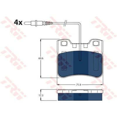 Remblokset, schijfrem ELECTRIC BLUE TRW GDB1031BTE