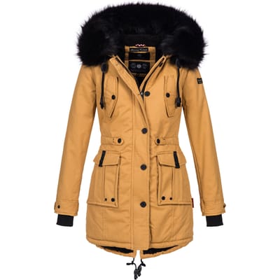 Navahoo Dames Winterjas Luluna – Met Teddyfleece & Afneembare Bontkraag