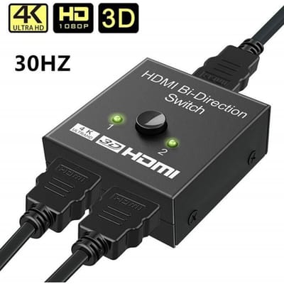 4k 30hz HDMI-splitter 4K 60HZ HD2.0, bidirectionele adapter-schakelaar voor PS5 1x2-2x1, 2-in-1 uitgang