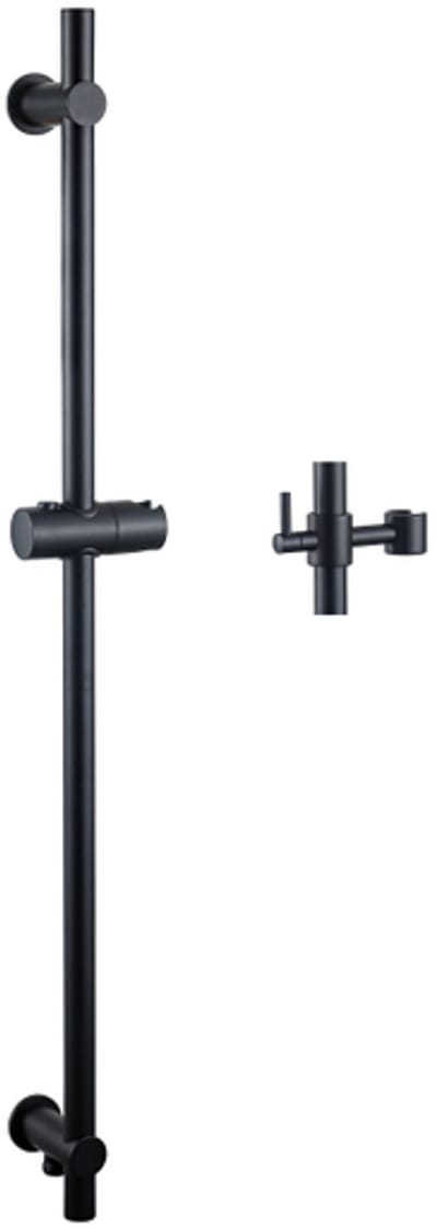 FugaFlow Eccelente Sobrado Glijstang - 90cm - met geïntegreerde wandaansluitbocht - Mat Zwart