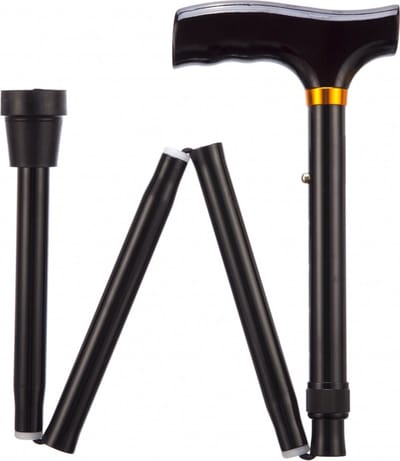 Opvouwbare wandelstok zwart 79 – 89 cm