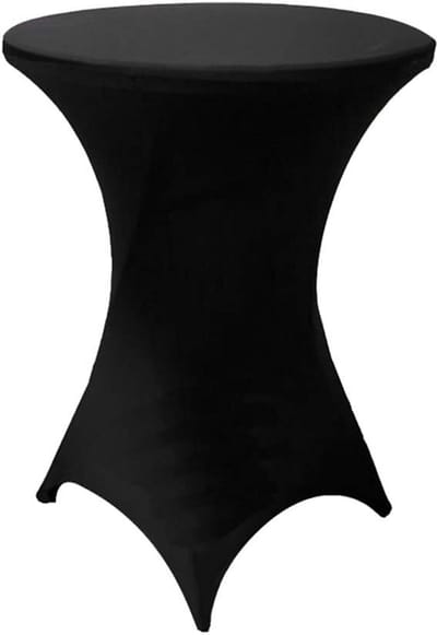 Stretch hoezen voor statafels 80-85 cm - 10 stuks zwart tafelkleden voor bruiloften, feesten en evenementen
