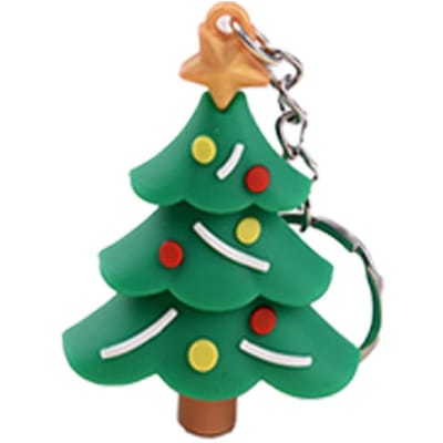 12 Stuks Kerst Sleutelhanger Driedimensionaal Cartoon Schattige Kersthangers voor Rugzakken Buskaarten blue