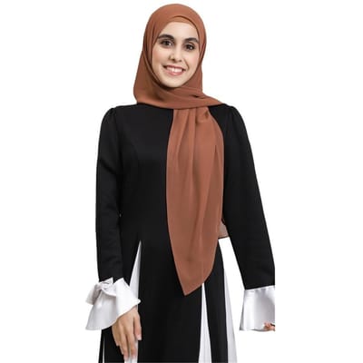 Nieuwe Magnetische Gesp Direct Chiffon Hijab Klaar Om Te Dragen Eenvoudige Hijab Sjaal Grote Maat Effen Kleur Turban Voor Vrouwen black