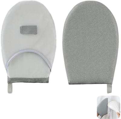 Handstrijkplank - strijkhandschoenen - Mini strijkplank-strijkplank - met vingerring - draagbaar - strijkaccessoires - geschikt voor diverse stoomstrijkijzers - geschikt voor thuis en op reis - Grijs - 22*15*3 cm