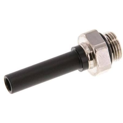 6mm x G1/8'' insteekfitting Messing/PA 66 buitendraad NBR [5 Stuks]