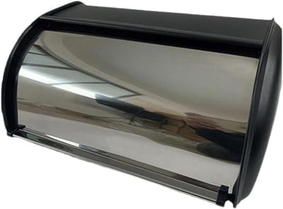 Broodtrommel - Voedselcontainer Aanrecht - Brood Bewaren - Luchtcirculatie Systeem - 345 cm - Zwart
