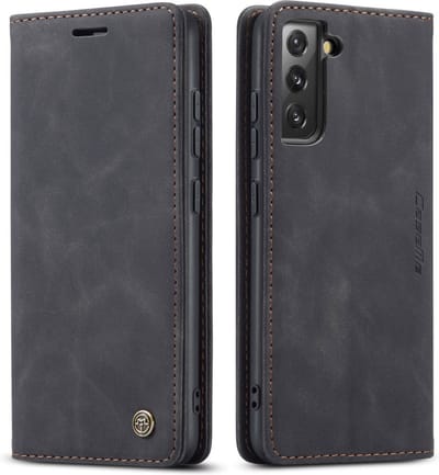 CaseMe Hoesje - Geschikt voor Samsung Galaxy S22 Hoesje - CaseMe 013 Book Case - Zwart