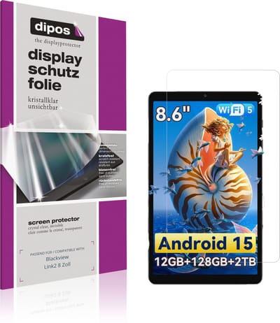 dipos – 2x Beschermfolie geschikt voor Blackview Link2 8 Zoll | Krasbestendige & heldere Screenprotector Ultra-Thin
