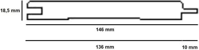 Gladde Randen Houten Planken Sparrenhout 18x195mm - 40cm Lang - Geschaafd en Gedroogd Bouwhout