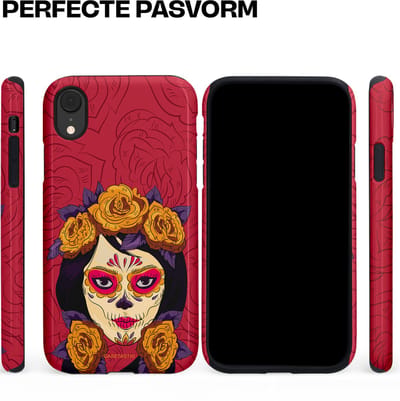 Casetastic Hoesje Geschikt voor Apple iPhone Xr - Stijlvolle Beschermende Duo-layer Case - Middernachtmasker