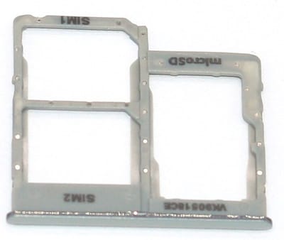 Voor Samsung A40 A2 Core A260Sim/SD Kaarthouder Zilver